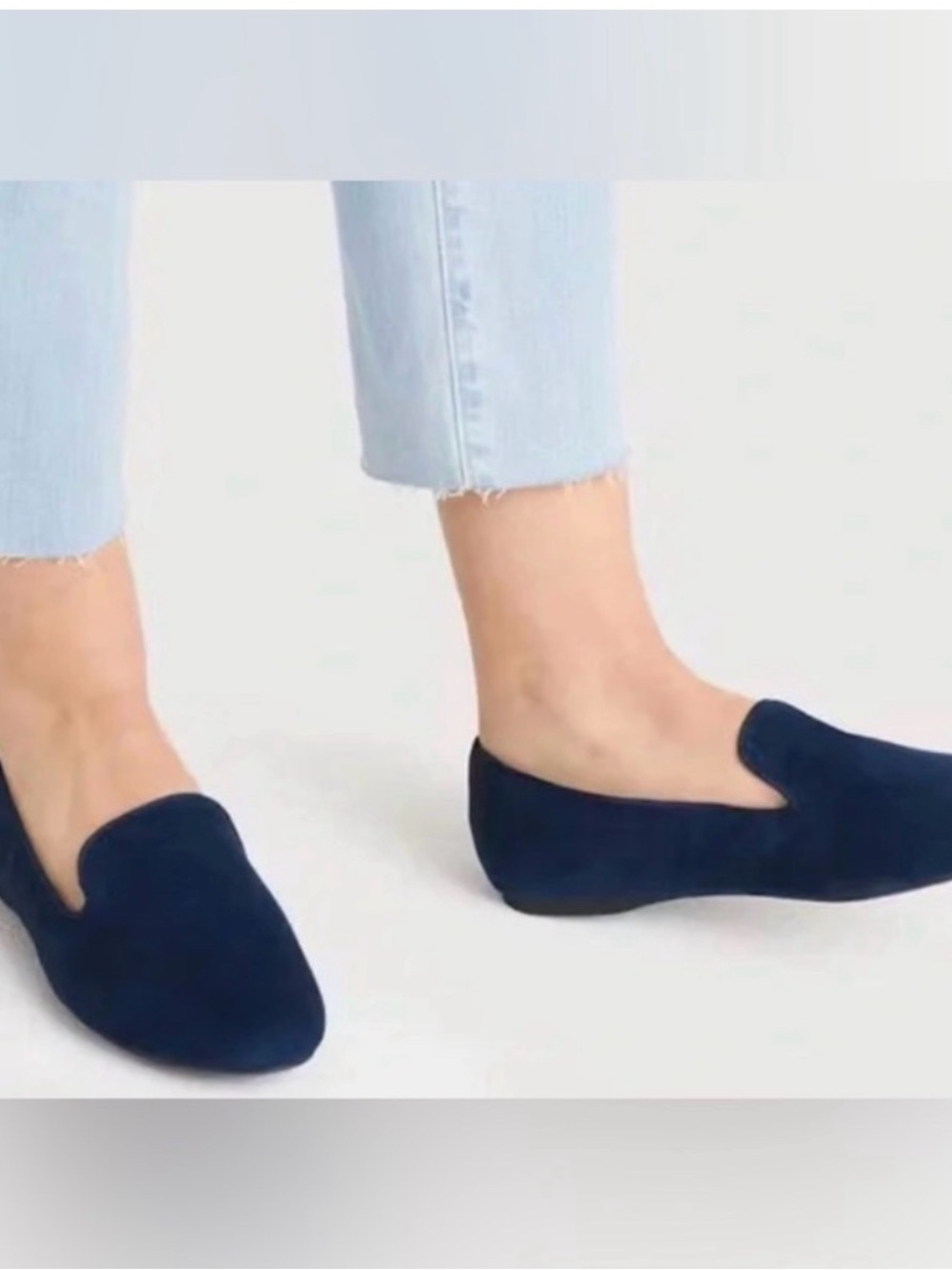Birdies Navy Suede Slip-On Loafers